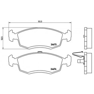 Комплект тормозных колодок, дисковый тормоз P68039 BREMBO - купить в магазине запчастей по Украине