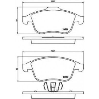 Комплект тормозных колодок, дисковый тормоз P68047 BREMBO - купить в магазине запчастей по Украине