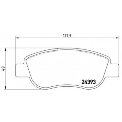 Комплект тормозных колодок, дисковый тормоз P68049 BREMBO - купить в магазине запчастей по Украине