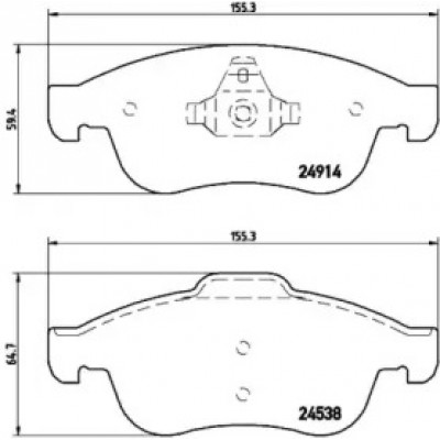 Комплект тормозных колодок, дисковый тормоз P68050 BREMBO - купить в магазине запчастей по Украине
