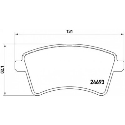 Комплект тормозных колодок, дисковый тормоз P68053 BREMBO - купить в магазине запчастей по Украине