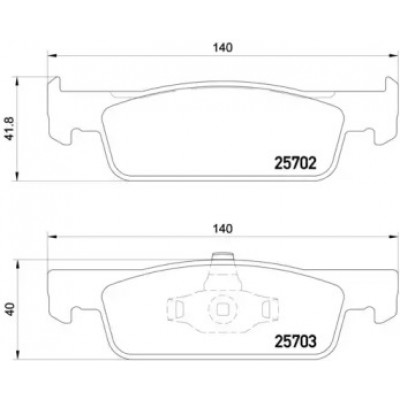 Комплект тормозных колодок, дисковый тормоз P68059 BREMBO - купить в магазине запчастей по Украине