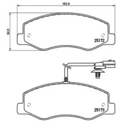 Комплект тормозных колодок, дисковый тормоз P68061 BREMBO - купить в магазине запчастей по Украине