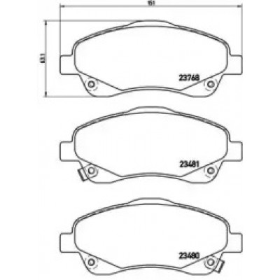 Комплект тормозных колодок, дисковый тормоз P83046 BREMBO - купить в магазине запчастей по Украине