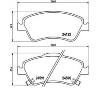 Комплект тормозных колодок, дисковый тормоз BREMBO P 83 079 P83079 BREMBO - купить в магазине запчастей по Украине