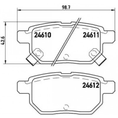 Комплект тормозных колодок, дисковый тормоз P83083 BREMBO - купить в магазине запчастей по Украине