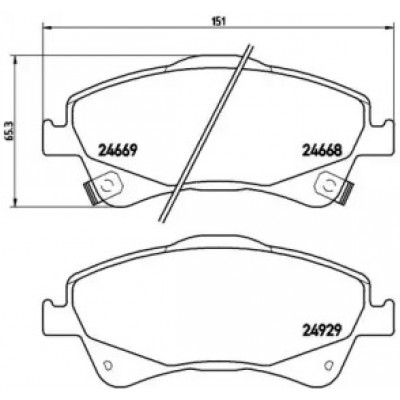 Комплект тормозных колодок, дисковый тормоз P83109 BREMBO - купить в магазине запчастей по Украине