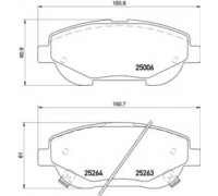 Комплект тормозных колодок, дисковый тормоз BREMBO P 83 148 P83148 BREMBO - купить в магазине запчастей по Украине