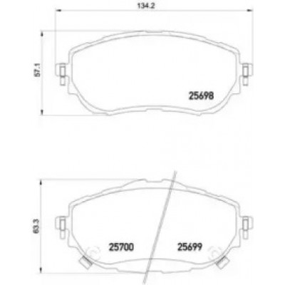 Комплект тормозных колодок, дисковый тормоз P83150 BREMBO - купить в магазине запчастей по Украине