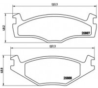 Комплект тормозных колодок, дисковый тормоз BREMBO P 85 012 P85012 BREMBO - купить в магазине запчастей по Украине