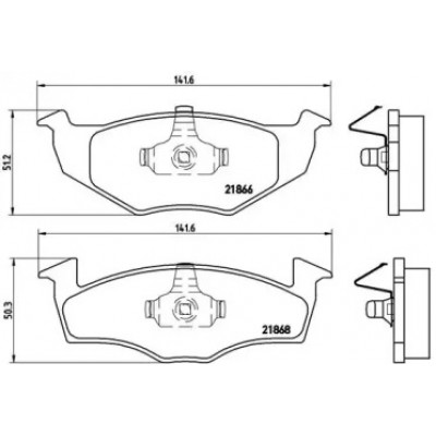 Комплект тормозных колодок, дисковый тормоз P85031 BREMBO - купить в магазине запчастей по Украине