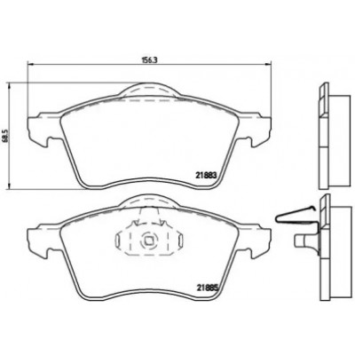 Комплект тормозных колодок, дисковый тормоз P85047 BREMBO - купити в магазині запчастин по Україні