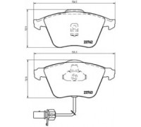 Комплект тормозных колодок, дисковый тормоз BREMBO P 85 056 P85056 BREMBO - купить в магазине запчастей по Украине