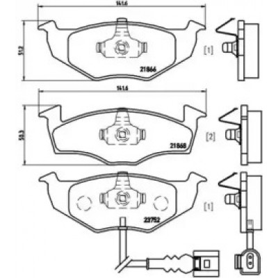 Комплект тормозных колодок, дисковый тормоз P85071 BREMBO - купить в магазине запчастей по Украине