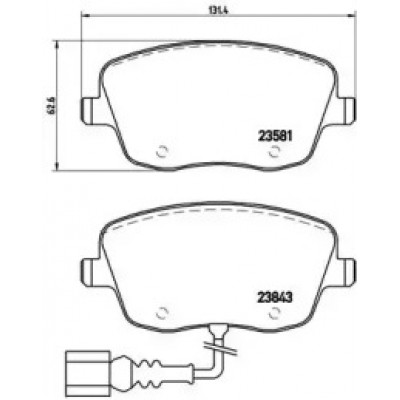 Комплект тормозных колодок, дисковый тормоз P85077 BREMBO - купить в магазине запчастей по Украине