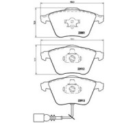 Комплект тормозных колодок, дисковый тормоз BREMBO P 85 079 P85079 BREMBO - купить в магазине запчастей по Украине
