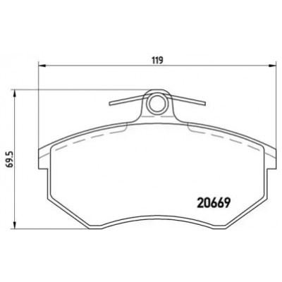 Комплект тормозных колодок, дисковый тормоз P85092 BREMBO - купить в магазине запчастей по Украине