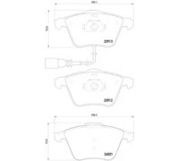 Комплект тормозных колодок, дисковый тормоз BREMBO P 85 129 P85129 BREMBO - купить в магазине запчастей по Украине