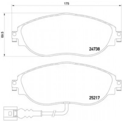 Комплект тормозных колодок, дисковый тормоз P85131 BREMBO - купить в магазине запчастей по Украине