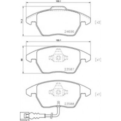Комплект тормозных колодок, дисковый тормоз P85146 BREMBO - купить в магазине запчастей по Украине