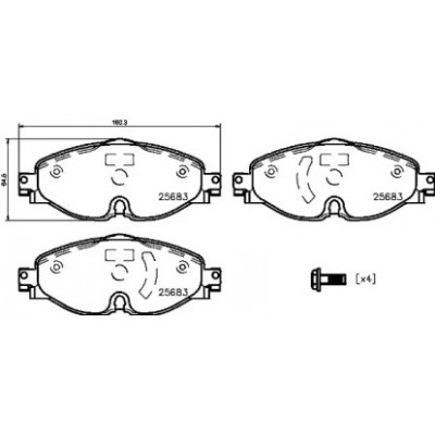 Комплект тормозных колодок, дисковый тормоз P85147 BREMBO - купить в магазине запчастей по Украине