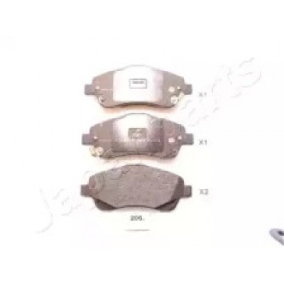 Комплект тормозных колодок, дисковый тормоз PA206AF JAPANPARTS - купить в магазине запчастей по Украине