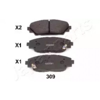 Комплект тормозных колодок, дисковый тормоз PA309AF JAPANPARTS - купить в магазине запчастей по Украине