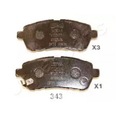 Комплект тормозных колодок, дисковый тормоз PA343AF JAPANPARTS - купить в магазине запчастей по Украине