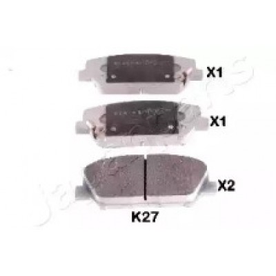 Комплект тормозных колодок, дисковый тормоз PAK27AF JAPANPARTS - купить в магазине запчастей по Украине