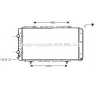 Радиатор, охлаждение двигателя AVA QUALITY COOLING PE2150 PE2150 AVA QUALITY COOLING - купить в магазине запчастей по Украине