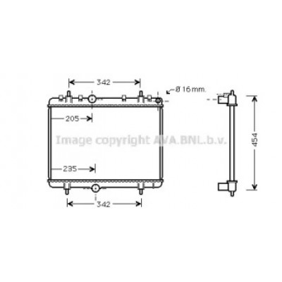 Радиатор, охлаждение двигателя PE2330 AVA QUALITY COOLING - купить в магазине запчастей по Украине