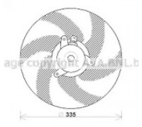 Вентилятор, охлаждение двигателя AVA QUALITY COOLING PE7533 PE7533 AVA QUALITY COOLING - купить в магазине запчастей по Украине