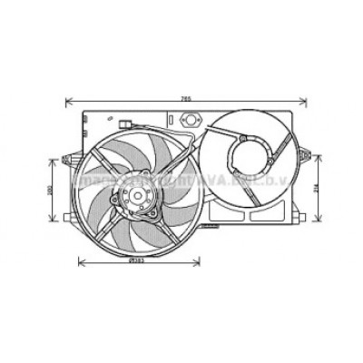 Вентилятор, охлаждение двигателя PE7540 AVA QUALITY COOLING - купить в магазине запчастей по Украине