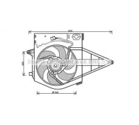 Вентилятор, охлаждение двигателя AVA QUALITY COOLING PE7546 PE7546 AVA QUALITY COOLING - купить в магазине запчастей по Украине