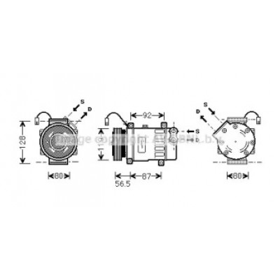Компрессор, кондиционер PEK036 AVA QUALITY COOLING - купить в магазине запчастей по Украине