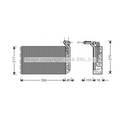 Испаритель, кондиционер PEV010 AVA QUALITY COOLING - купить в магазине запчастей по Украине