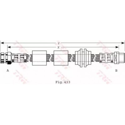 Тормозной шланг PHB440 TRW - купить в магазине запчастей по Украине