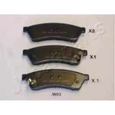 Комплект тормозных колодок, дисковый тормоз PPW03AF JAPANPARTS - купити в магазині запчастин по Україні