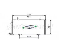 Конденсатор, кондиционер PARTS-MALL PXNCR-008 PXNCR008 PARTS-MALL - купить в магазине запчастей по Украине