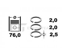 Комплект поршневых колец ET ENGINETEAM R1004400 R1004400 ET ENGINETEAM - купить в магазине запчастей по Украине