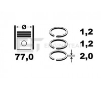 Комплект поршневых колец ET ENGINETEAM R4001800 R4001800 ET ENGINETEAM - купить в магазине запчастей по Украине
