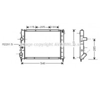 Радиатор, охлаждение двигателя AVA QUALITY COOLING RT2231 RT2231 AVA QUALITY COOLING - купить в магазине запчастей по Украине