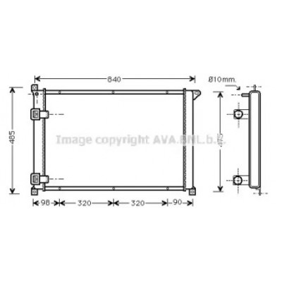 Радиатор, охлаждение двигателя RT2257 AVA QUALITY COOLING - купить в магазине запчастей по Украине