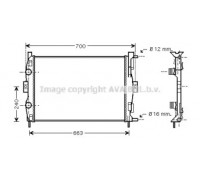 Радиатор, охлаждение двигателя AVA QUALITY COOLING RT2306 RT2306 AVA QUALITY COOLING - купить в магазине запчастей по Украине