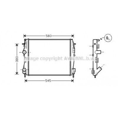 Радиатор, охлаждение двигателя RT2309 AVA QUALITY COOLING - купить в магазине запчастей по Украине