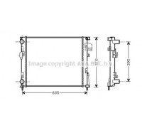 Радиатор, охлаждение двигателя AVA QUALITY COOLING RT2327 RT2327 AVA QUALITY COOLING - купить в магазине запчастей по Украине