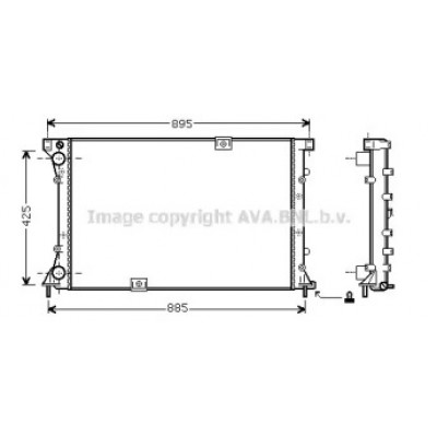 Радиатор, охлаждение двигателя RT2360 AVA QUALITY COOLING - купить в магазине запчастей по Украине