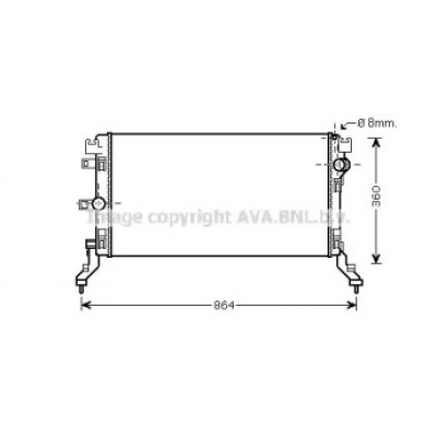 Радиатор, охлаждение двигателя RT2418 AVA QUALITY COOLING - купить в магазине запчастей по Украине