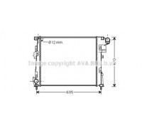 Радиатор, охлаждение двигателя AVA QUALITY COOLING RT2427 RT2427 AVA QUALITY COOLING - купить в магазине запчастей по Украине