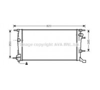 Радиатор, охлаждение двигателя AVA QUALITY COOLING RT2445 RT2445 AVA QUALITY COOLING - купить в магазине запчастей по Украине